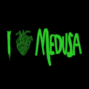 I HEART Medusa Women's Heavy Hoodie Design