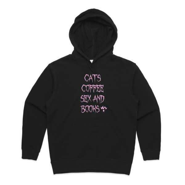 Cats Coffee Sex And Books Women's Premium Hoodie Thumbnail